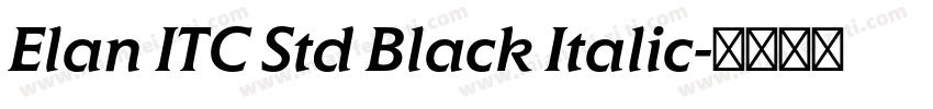 Elan ITC Std Black Italic字体转换
